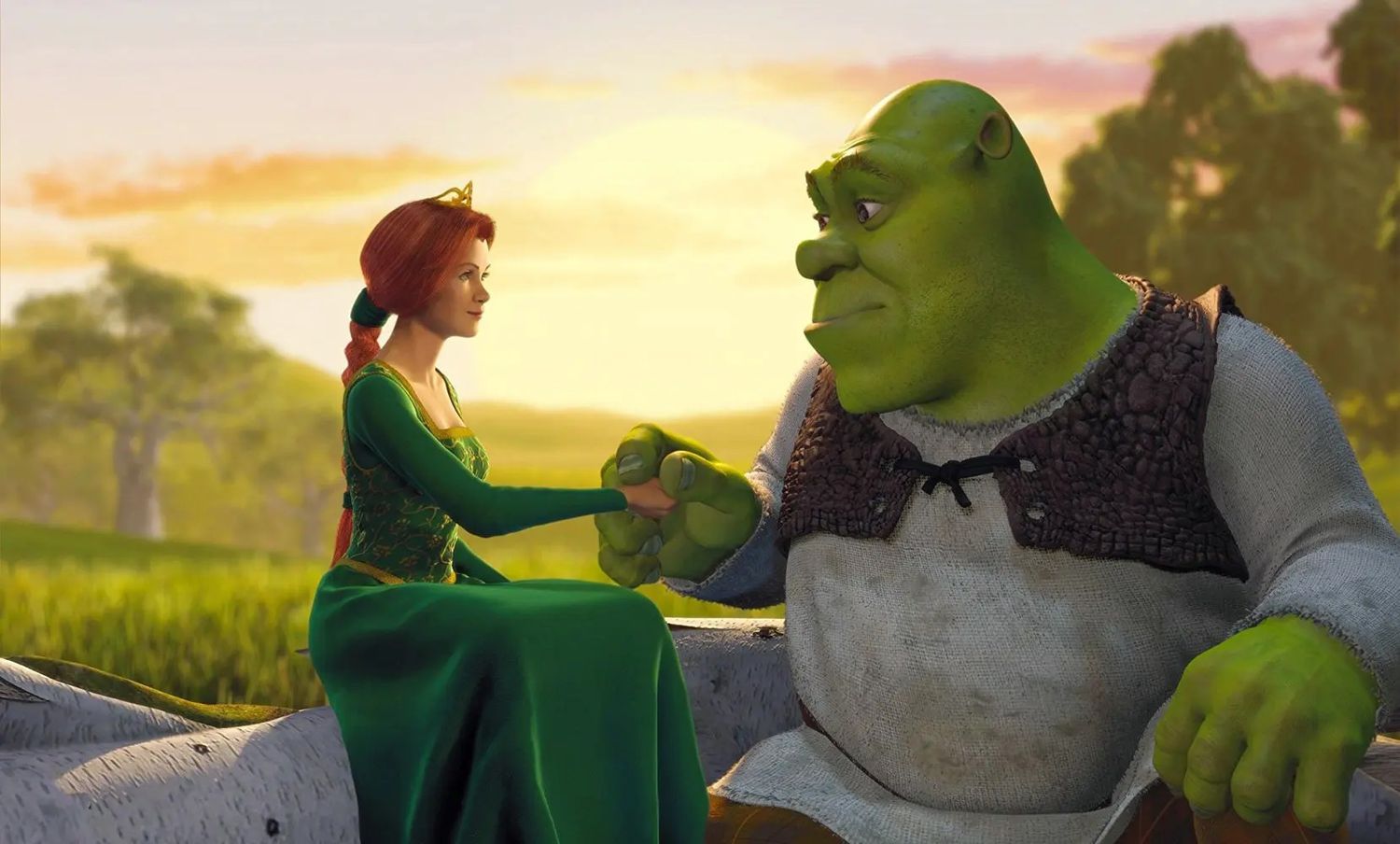 Image du film avec la princesse Fiona et Shrek